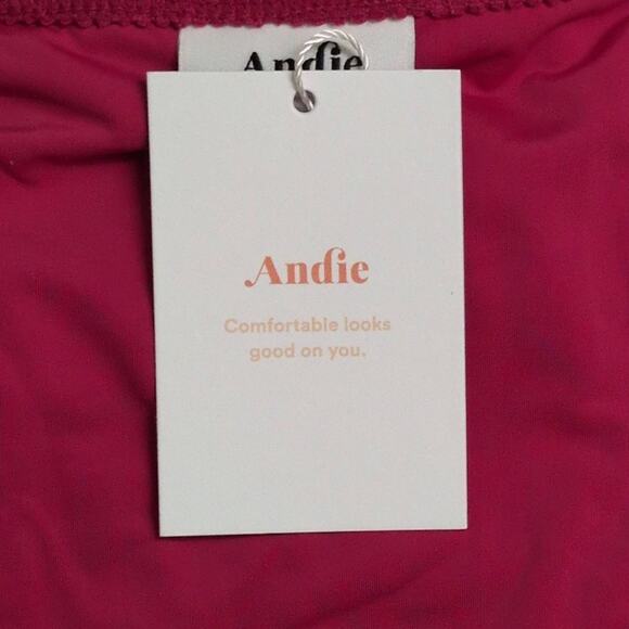 NWT Andie The Bikini Bottom Lava Pink Floral Pattern Brief Size XL - Picture 7 of 8